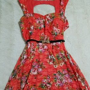 Floral fit & flare dress EUC size 10